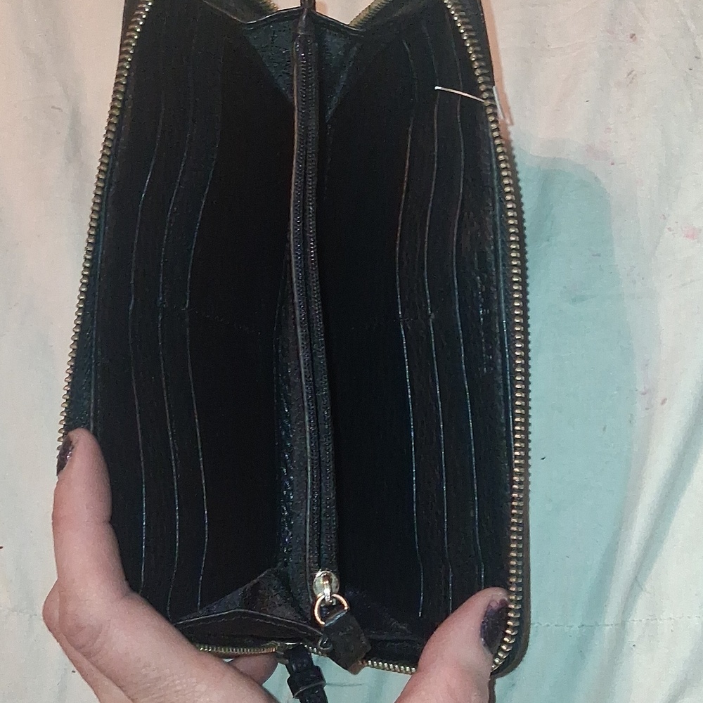Michael Kors Black Embossed Wristlet - Picture 3 of 4